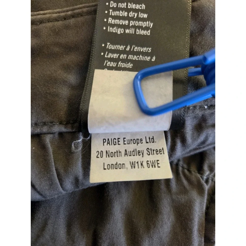 PAIGE Mens Ronin Tapered Slim Cut Cargo Pants Shaded Glen Sz 38 X 33 NEW! $219 - Picture 14 of 15